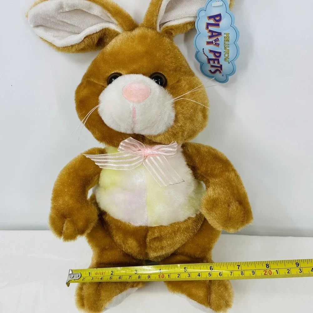 Kellytoy Play Pets Brown Shiny Rabbit Plush 11